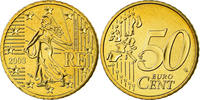 Frankreich 50 Euro Cent STGL, Messing, KM:1287 -