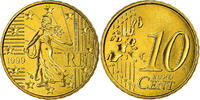 Frankreich 10 Euro Cent UNZ, Messing, KM:1285 -