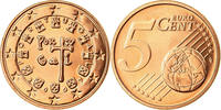 Portugal 5 Euro Cent BU, STGL, Copper Plated Steel, KM:742 -