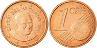 Vatikanstadt Euro Cent STGL, Copper Plated Steel, KM:375 -