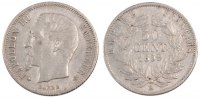 Frankreich 50 Centimes Münze, Napoleon III, Napoléon III, Strasbourg -