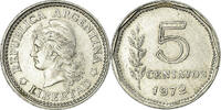 Argentinien 5 Centavos Münze, SS, Aluminium, KM:65 -