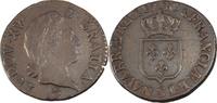 Frankreich 1/2 Sol Münze, Louis XV, Demi sol à la vieille tête -