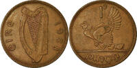 IRELAND REPUBLIC Penny Münze, SS, Bronze, KM:11 -
