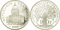 Frankreich 100 Francs Münze, Panthéon, Paris, Proof, STGL, Silber -