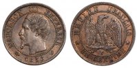 Frankreich Centime Münze, Napoleon III, Napoléon III, Lille, VZ+ -