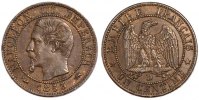 Frankreich Centime Münze, Napoleon III, Napoléon III, Lyon, VZ -