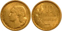 Frankreich 10 Francs Münze, Guiraud, Beaumont le Roger, VZ+ -