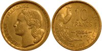 Frankreich 10 Francs Münze, Guiraud, Beaumont le Roger, VZ -