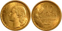 Frankreich 10 Francs Münze, Guiraud, Beaumont le Roger, VZ -