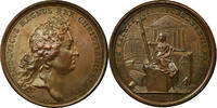 Frankreich Medaille Louis XIV, 300 églises bâties, Kupfer, Mauger, VZ -