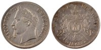 Frankreich 2 Francs Münze, Napoleon III, Napoléon III, Paris, SS+ -