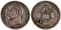 Frankreich 5 Francs Münze, Napoleon III, Napoléon III, Lyon, S+ -