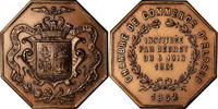 Frankreich betaalpenning 1862 Token, Chambre de Commerce dElbeuf, UNZ+, Bronze
