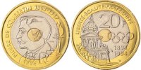 Frankreich 20 Francs Münze, STGL, Bimetallic, Gadoury:873 -
