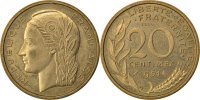 Frankreich 20 Centimes Münze, STGL, Aluminium-Bronze, Gadoury:328 -