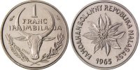 Madagascar Franc Münze, Paris, STGL, Stainless Steel -
