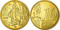 Frankreich 10 Euro Cent BE, STGL, Messing, KM:1410 -