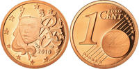 Frankreich Euro Cent BE, STGL, Copper Plated Steel, KM:1282 -