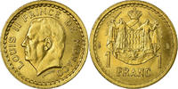 Monaco Franc Münze, Louis II, Undated (1943), VZ, Bronze-Aluminium, KM:New -