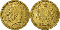 Monaco Franc Münze, Louis II, Undated (1943), VZ, Aluminum-Bronze, KM:120A -