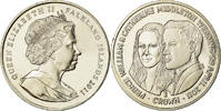 Falkland Islands Crown Münze, Elizabeth II, Pobjoy Mint, VZ -