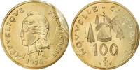 Neukaledonien 100 Francs Münze, Paris, ESSAI, STGL, Nickel-Bronze -