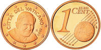 Vatikanstadt Euro Cent Proof, STGL, Copper Plated Steel, KM:375 -