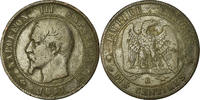 Frankreich 10 Centimes Münze, Napoleon III, Napoléon III, Rouen, S+ -
