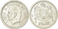 Monaco Franc Münze, Louis II, Undated (1943), SS, Aluminium, KM:120 -