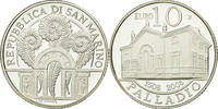San Marino 10 Euro Di Palladio, STGL, Silber, KM:514 -