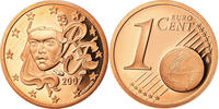 Frankreich Euro Cent BE, STGL, Copper Plated Steel, KM:1282 -