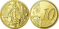Frankreich 10 Euro Cent BE, STGL, Messing, KM:1410 -
