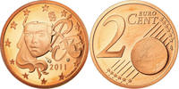 Frankreich 2 Euro Cent BE, STGL, Copper Plated Steel, KM:1283 -