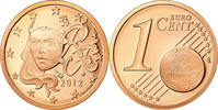 Frankreich Euro Cent BE, STGL, Copper Plated Steel, KM:1282 -