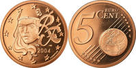 Frankreich 5 Euro Cent BE, STGL, Copper Plated Steel, KM:1284 -