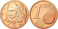Frankreich Euro Cent BE, STGL, Copper Plated Steel, KM:1282 -