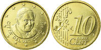 Vatikanstadt 10 Euro Cent BU, UNZ, Messing, KM:378 -