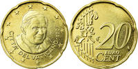 Vatikanstadt 10 Euro Cent BU, UNZ, Messing, KM:378 -