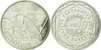 Frankreich 10 Euro Martinique, UNZ, Silber, KM:1662 -