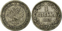 Finnland Markka Münze, Alexander II, SS, Silber, KM:3.1 -