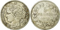 Frankreich 5 Francs Münze, Cérès, Bordeaux, S, Silber, KM:818.2 -