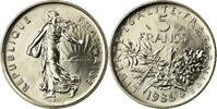 Frankreich 5 Francs Münze, Semeuse, Paris, STGL, Nickel Clad -