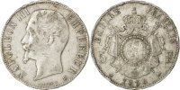 Frankreich 5 Francs Münze, Napoleon III, Napoléon III, Strasbourg, S+ -