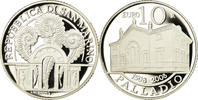 San Marino 10 Euro Palladio, STGL, Silber, KM:514 -