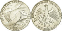 Bundesrepublik Deutschland 10 Mark Münze, Munich, SS, Silber, KM:131 -