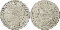 Frankreich 20 Centimes Münze, Cérès, Paris, S+, Silber, KM:758.1 -
