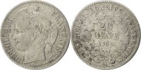Frankreich 20 Centimes Münze, Cérès, Paris, S+, Silber, KM:758.1 -
