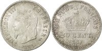 Frankreich 20 Centimes Münze, Napoleon III, Napoléon III, Strasbourg -