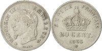 Frankreich 20 Centimes Münze, Napoleon III, Napoléon III, Strasbourg -